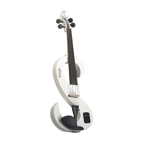 Stagg EVN X-4/4 Wh tamaño completo violín eléctrico – Blanco