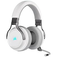 Corsair VIRTUOSO RGB WIRELESS, Cuffie Gaming, Over Ear, Bianco