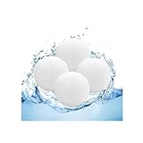 YEAMLTE Ölabsorbierende Schwammbälle 4 Stück, Ø 7,6 cm, Schwamm Abschäumbälle Wiederverwendbare Pool Reinigungsbälle, Scum Absorber Balls für Schwimmbad, geeignet für Whirlpool und Hot Tub