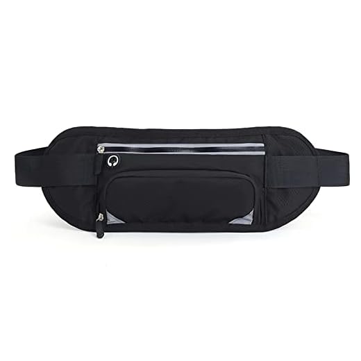 LtyTz Vattentät magväska cykling midjeväska löpbälte med vattenflaskhållare joggingbälte hund promenadväska för resor semester camping klättring vandring utomhus passform för iPhone 7 Plus Galaxy S7 Edge, Svart, 13.7*5.1in,