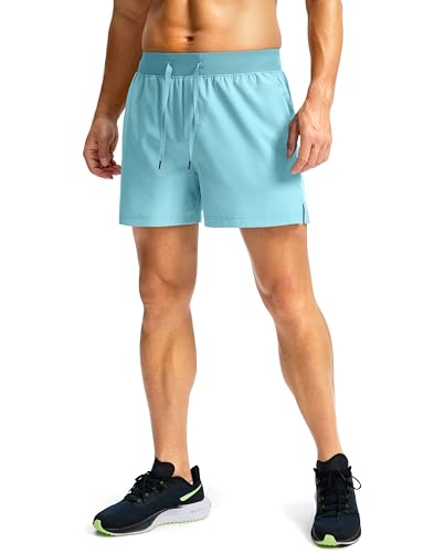 Image of Soothfeel Men's Running Shorts with Zipper Pockets 9 inch / 7 inch / 5 inch Quick Dry Eight Basketball Gym Workout Athletic Shorts