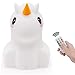 Produktbild Nachtlicht Kinder, Tianhaixing Baby Nachtlicht Einhorn mit Fernbedienung und Farbwechsel Unicorn LED Kinderzimmerlampe mit Interner Wiederaufladbarer Akuu Hergestellt aus BPA-freiem Silikon