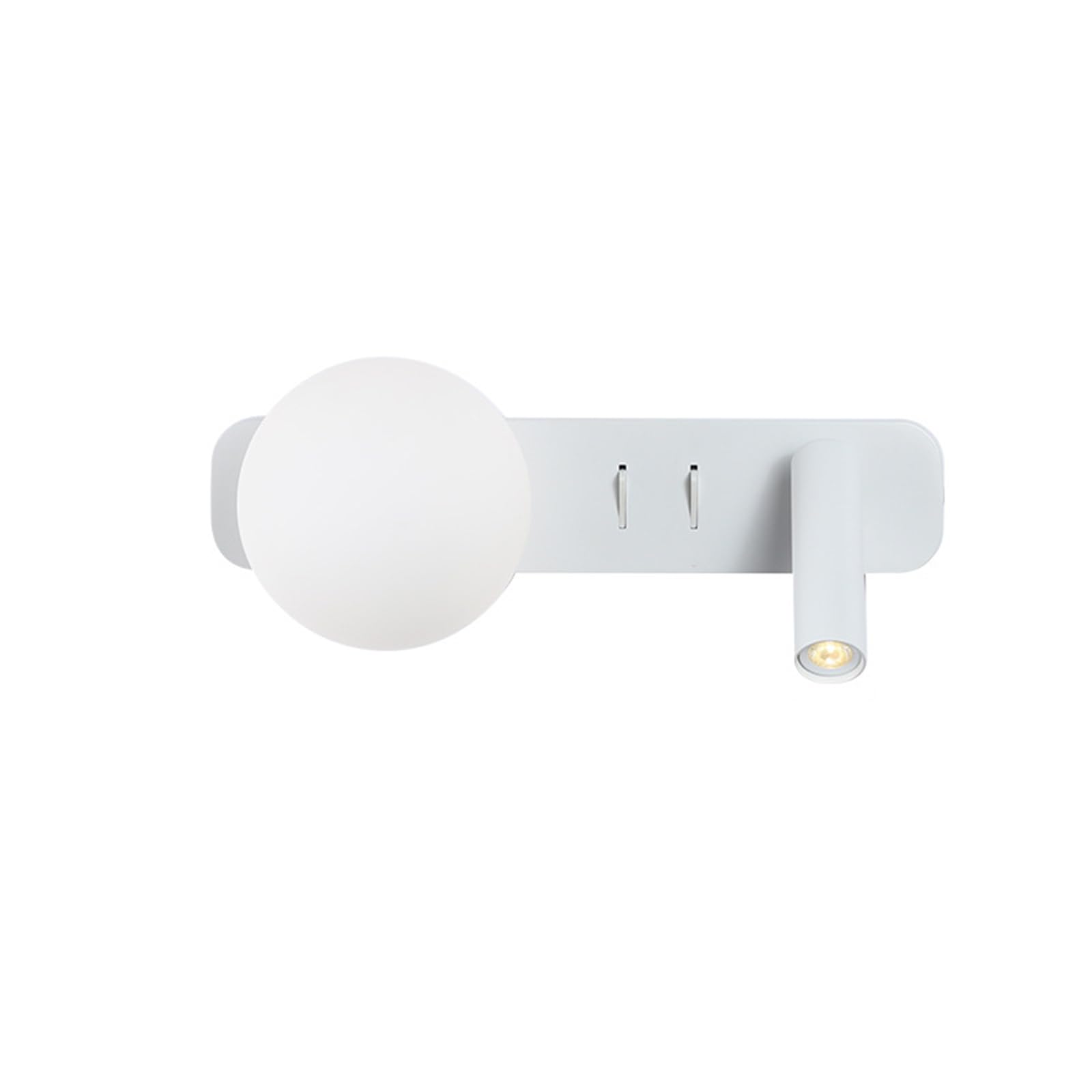 Kinkiety ścienne LED 3000K Ciepłe światło Obrotowa głowica Lampa nocna Lampka do czytania Lampa ścienna z kryształową kulą