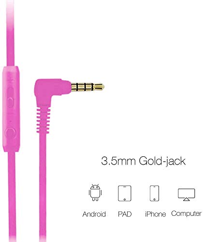 RockPapa-Casque-Audio-Enfant-Casque-Filaire-avec-Micro-pour-Enfants-Serre-tete-Ajustable-Casque-Audio-Jack-35mm-pour-PC-TV-Tablette-Smartphone-Rose-Vert-Orange rockpapa casque audio enfant, casque filaire avec micro pour enfants, serre tête ajustable, casque audio jack 3,5mm, pour pc tv tablette smartphone (rose vert orange)