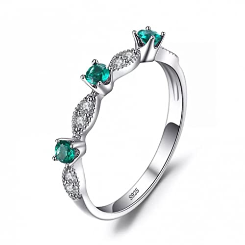 Bague argent 925 émeraude le cadeau idéal pour femme avec ses 3 pierres vertes