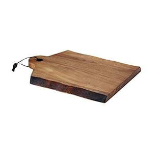 Rachael Ray Pantryware Wood Cutting Board With Handle Wood Serving Board With Handle 14 Inch x 11 Inch Brown