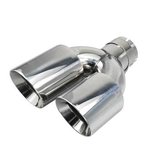 Tubo de escape universal doble en acero inoxidable para modificacion de silenciador de coche
