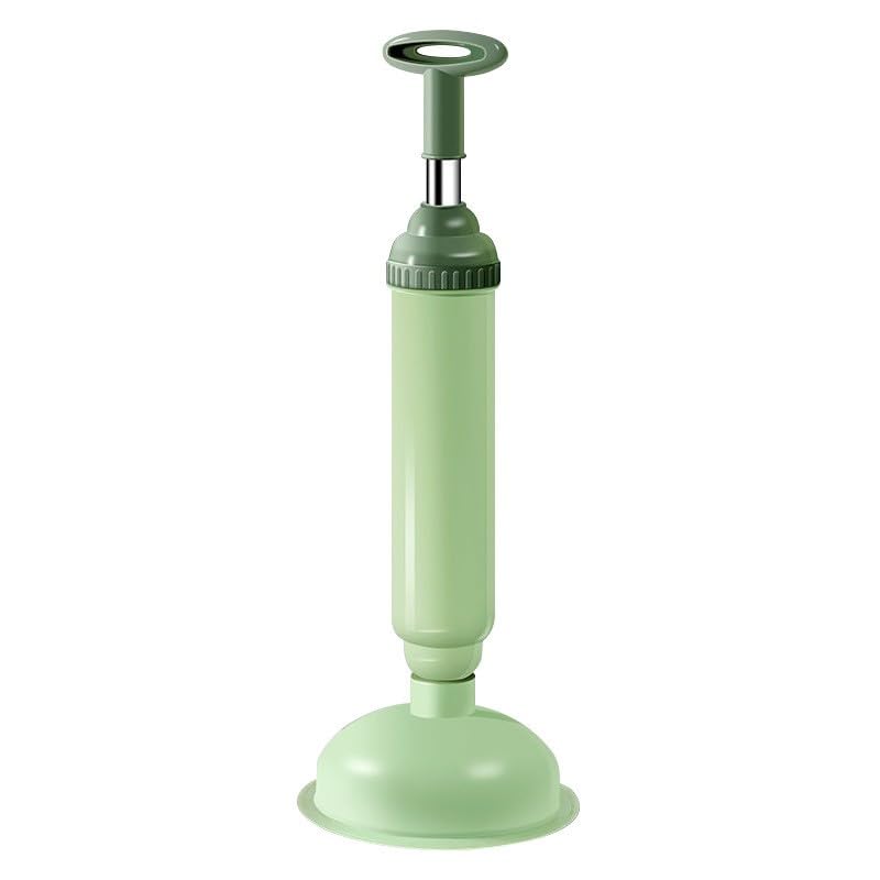 Desbloqueador de inodoro de alta presión para el hogar, diseño grande de ventosa de goma fuerte en todos los ángulos, kit de pistón para tubo de inodoro, drenaje de aire de alta presión, azul