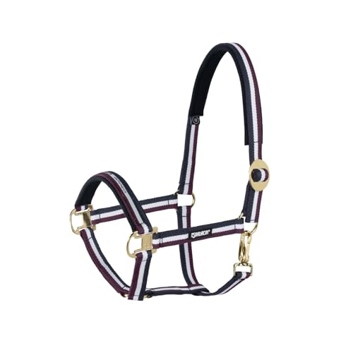 Licol Eskadron haut de gamme avec boucles en laiton et nylon robuste bleu nuit