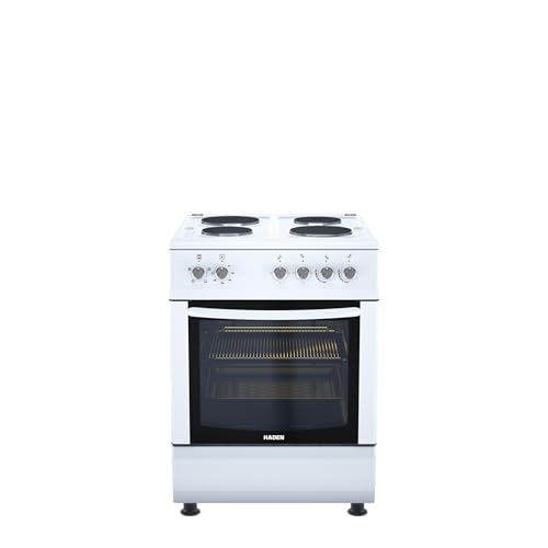 Haden HE61SW Electric Cooker 60cm Freestanding 65L Capacity HE61SW 4 Cooking Functions White