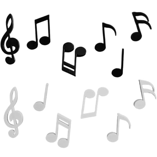 Set de 12 imanes decorativos con notas musicales para nevera