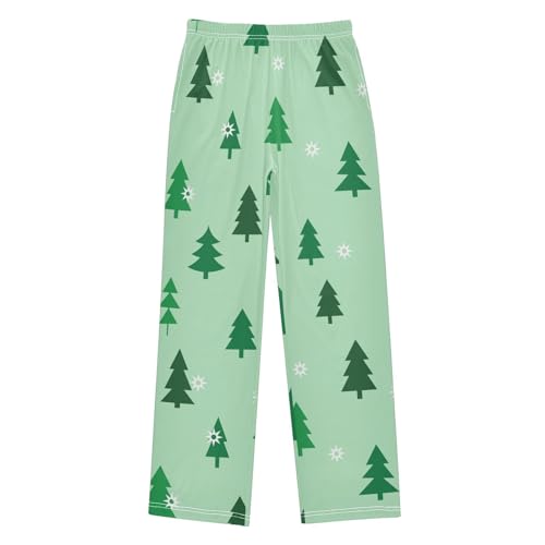 Boys' Pants Christmas Tree Xmas Green Long Bottoms Jogger Pants Elastic Waist Trousers with Pockets S-XL