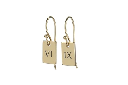 Boucles d'oreilles date personnalisée anti-allergie pour peaux sensibles