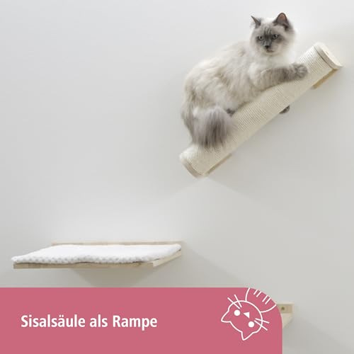 Katzen Kletterwand Kerbl Pet Rocky – 6-teiliges Set zur Wandmontage