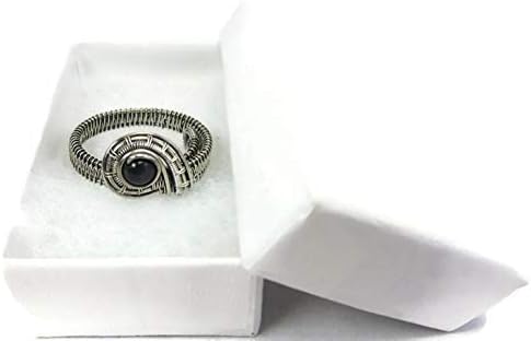 Iolite Adjustable Ring, Woven in Sterling Silver Wire