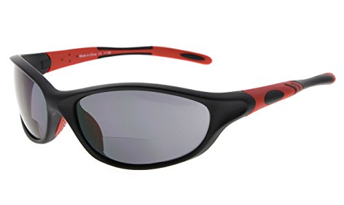 Image of Eyekepper Bifocal Sunglasses for Women Men, Rectangular Frame | Outdoor Sports Bifocal Reading Sunglass, with Readers Built in, Mens Tinted Sun Reader Bifocals, Ladies Cheater,Wrap Half Rim