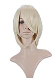 HOOLAZA Light Blond Short Straight Cosplay Wig Black Butler Alois Trancy Pale Short Hari Cosplay Wig