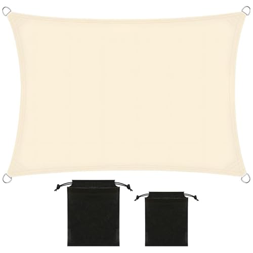 Wasserdichtes Sonnensegel 3x4m Rechteck – 95% UV-Schutz – Robustes 160g/m²