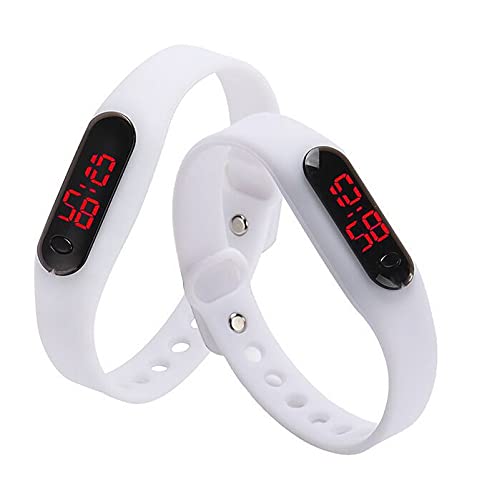 COOLBABYLed Silicone Watch, Candy Color Bracelet White