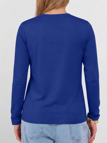 Image of ANRABESS Long Sleeve Shirts for Women Wrinkle Free V Neck Fall Top