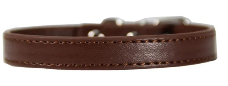 Vibrant Leather Dog Collar & Lead Combo Set for Puppy Dogs Small, Medium & Large (X-Small (20cm - 26cm Neck), Dark Brown) - Image 3
