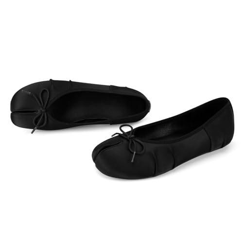 Image of Tabi Shoes Women Split Toe Shoes Wide Width Ballet Flats Comfort Casual Work Shoes for Women Office