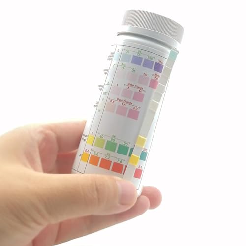 Kit De Tiras De Prueba para Acuario - Tiras Reactivas para Acuario De 100 Piezas,Tiras De Prueba De Acuario 6 En 1,Tiras Ph Acuario,Tiras para Medir Parametros De Acuario para Peceras,Estanques Peces