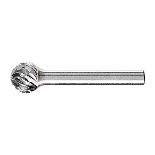 PFERD HM milling bit, Ball Shape KUD, All-Round Teeth, milling bit Diameter 12 mm, Shaft Diameter 6 mm, Length 51 mm