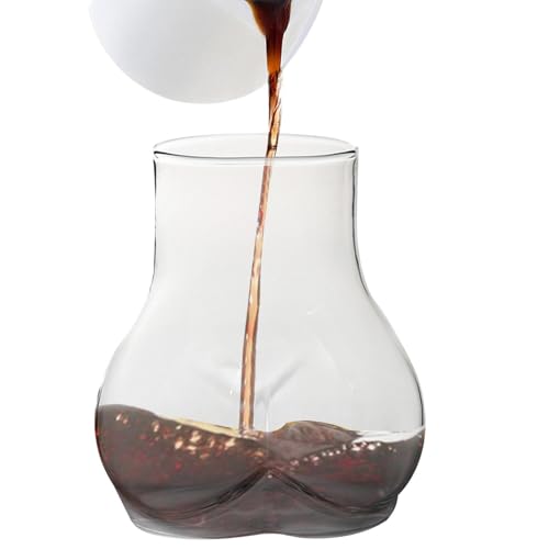 Vaso de para arte corporal, 450 ml, cristalería transparente para el hogar, bar, fiesta, despedida de soltero, para leche, cacao, té, café, champán, agua, cerveza, jugos, vino