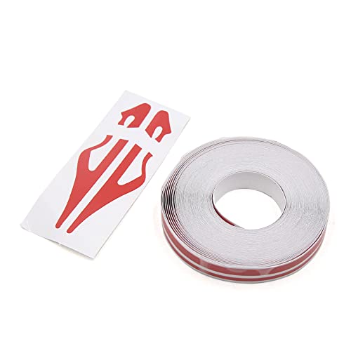 sourcing map 12mm Vinyl Striping Pin Streifen Doppel Linie Klebeband Auto Decal Aufkleber rot