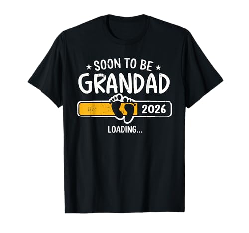 Soon to be Grandad 2026 Loading Promoted to Grandad 2026 T-Shirt