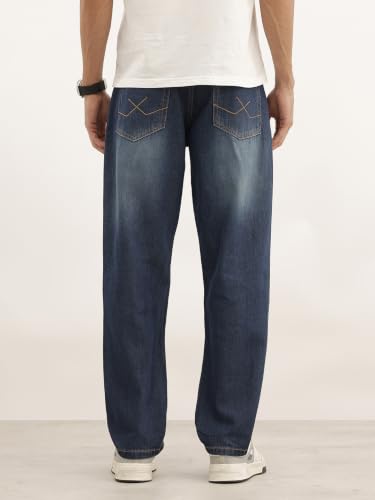 WROGN Men's Anti Fit Jeans Blue DARK BLUE. - Image 4