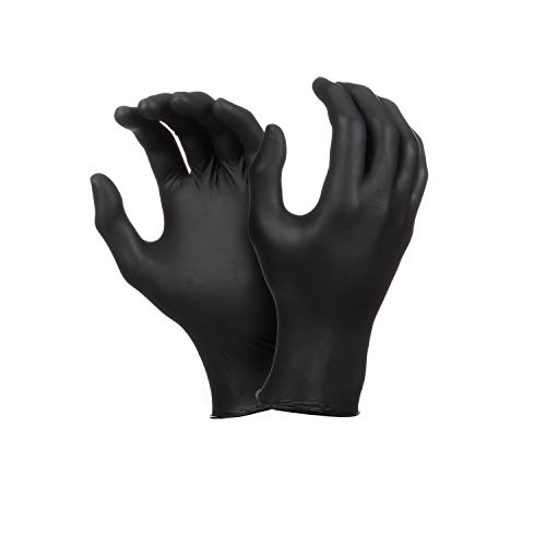 Buy Microflex MK296 Black Disposable Nitrile Gloves, LatexFree, PowderFree Glove for