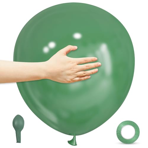 ASIYUHY 18 Inch Sage Green Balloons 12 Pack Big Balloons