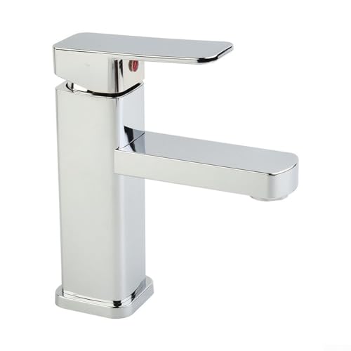 Zoegneer Grifo de un solo agujero para lavabo de encimera de acero inoxidable y plástico, grifo de núcleo de válvula de cerámica de 170 mm
