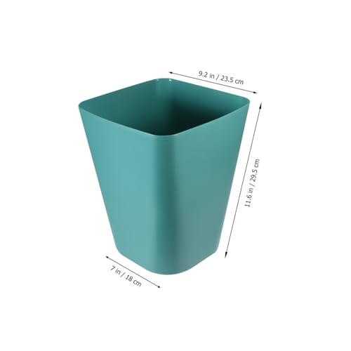 Caneca de basura rectangular compacta de plástico azul miniatura 6
