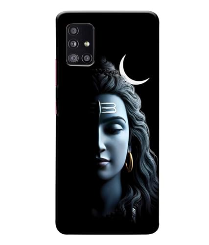 Image of Lord Shiva Half Face Printed Hard Back Case Cover Compatible for Samsung Galaxy A71 (Multicolor) - D1668