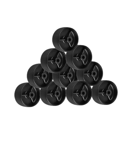 Roulettes en PP noir 8mm pour réparer vos machines bloquées et déplacer les charges de 75mm