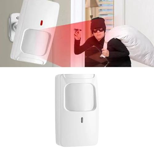 Sistema de detección de movimiento infrarrojo PIR de doble tecnología, sensor de seguridad de montaje en pared con cable con detector de movimiento inmune a mascotas para alarma doméstica