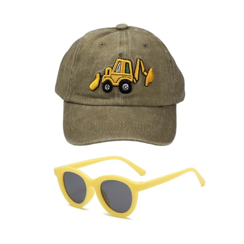 1 Gorra Con Visera, 1 Gafas De Sol, Patrón De, Protección Solar Y Sombrilla, Pesca Y Compras, Tamaño Ajustable, Gafas De Viaje Y Vacaciones.