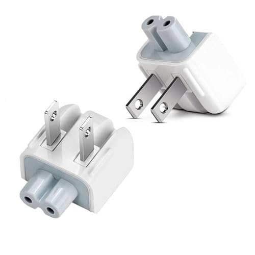 VIEVRE 2 Stücke Reiseladegerät Konverter US Duck Head Stecker, AC Adapter US Stecker, Ersatzstecker für iPod, MacBook, Ladegerät Konverter Ersatzanschluss