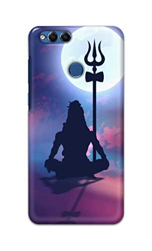 Image of Printed Hard Back Cover Case for Honor 7X | Huawei Mate SE Back Cover (Lord Shiva) -702