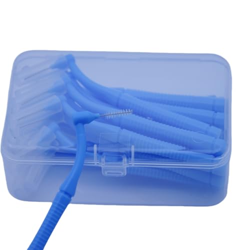 近位ブラシ、歯茎間ブラシ、L角再利用可能デンタルクリーナーブラシ、使い捨て口腔歯科衛生ブラシ、歯科用爪楊枝フロス、ブレース用、歯磨きツール(1.2mmブルー、ノーマル)