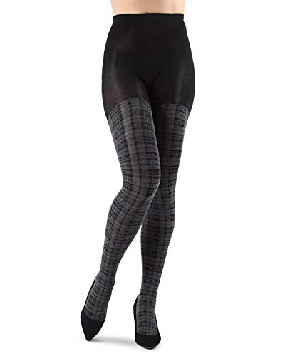 Image of MeMoi Women's Faded Plaid Warm Sweater Tights