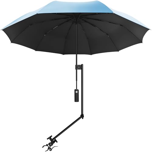 XLINGZA UPF 50+ Beach Umbrella with Adjustable Universal Clamp