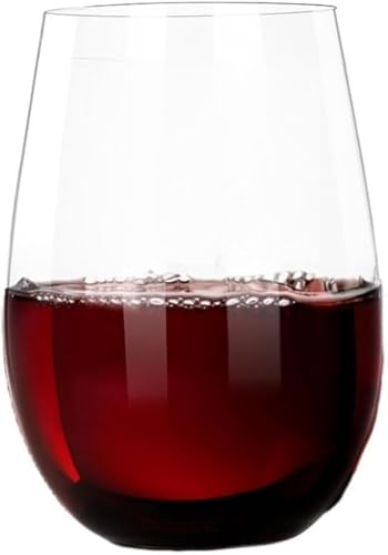 Xiraivke 24 個入り プラスチック製ステムレスワイングラス 使い捨て透明タイプ 飛散防止・リサイクル可能?