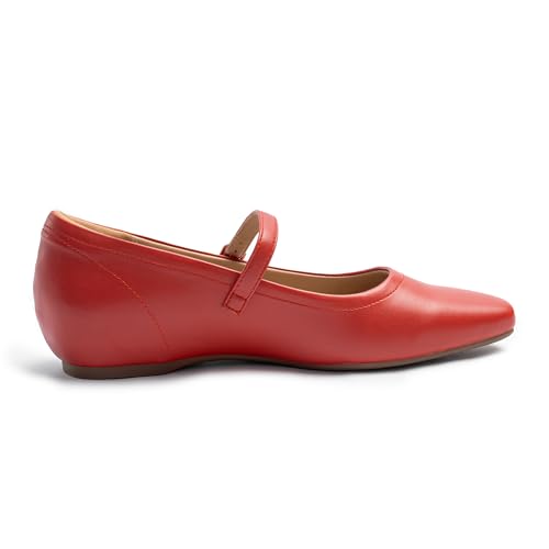 Image of Cusolemore Mary Jane Flat Shoes with Arch Support and Hidden Wedge Heel, Women Ballet Flats, Mary Jane Flats, Comfortable Dress Shoes