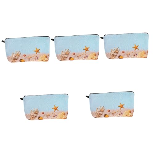 Poche voyage pour soins de peau et cosmétiques en lot de 5 trousses compactes