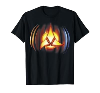 Camiseta con estampado de Halloween con el símbolo klingon de calabaza de Star Trek Camiseta | Ya disponible en tu tienda friki favorita! En mundofriki.es!