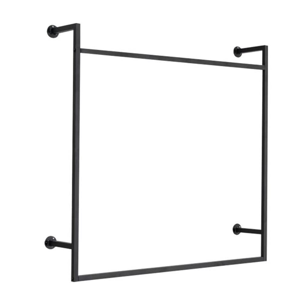Étagère pour couloir et dressing en métal noir au style épuré
